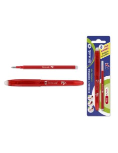 BOLIGRAFO BORRABLE C/CAPUCHON+1 RECAMBIO ROJO BISMARK 329571