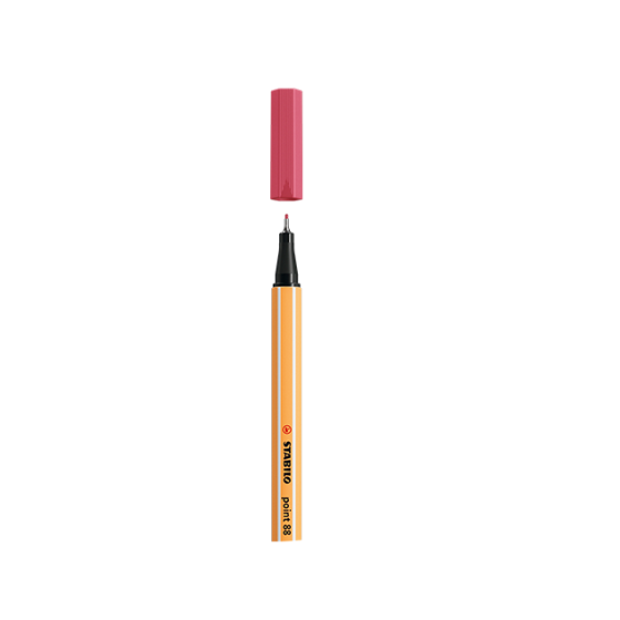 ROTULADOR PUNTA FINA POINT 88 0.4MM ROJO FRESA STABILO 88/49 (x10 unidades)