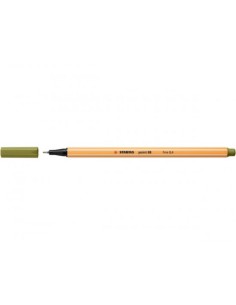 ROTULADOR PUNTA FINA POINT 88 0.4MM VERDE BARRO STABILO 88/37 (x10 unidades) 2