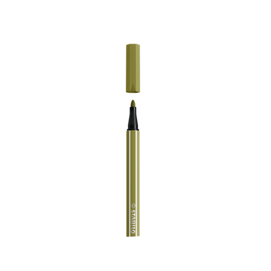 ROTULADOR PUNTA FIBRA MEDIA 1MM. PEN 68 VERDE BARRO STABILO 68/37 (x10 unidades)
