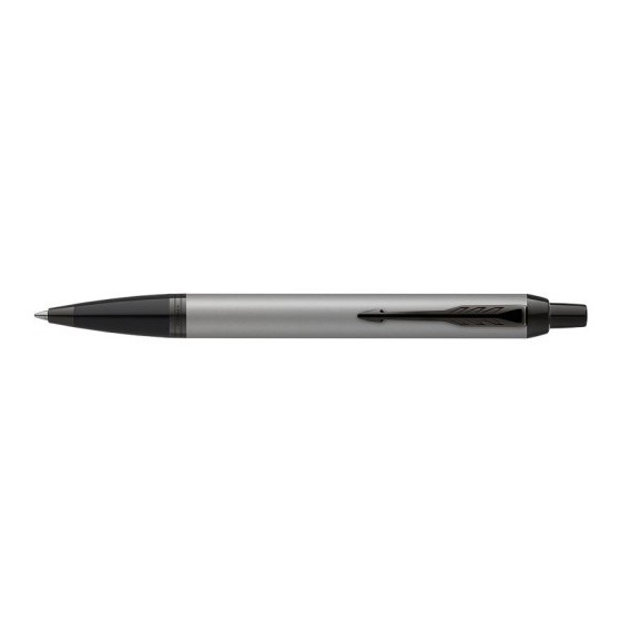 BOLÍGRAFO IM CUERPO GRIS MATE/ADORNOS NEGROS MEDIUM PARKER 2127752