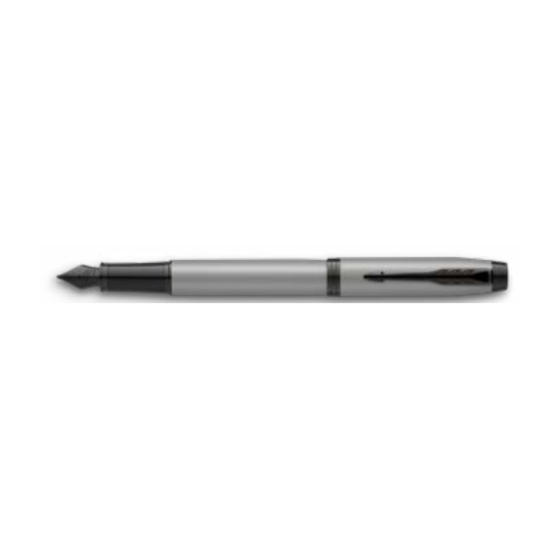PLUMA IM GRIS MATE/ADORNOS NEGROS MEDIUM PARKER 2127620