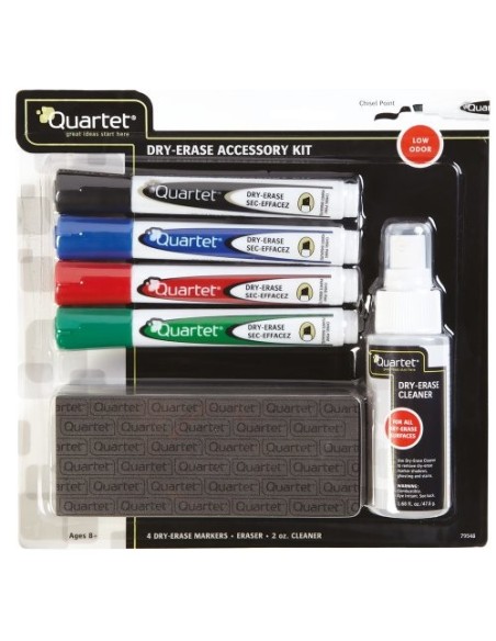 KIT PIZARRA BLANCA (4 ROTULADORES, BORRADOR, SPRAY LIMPIADOR) NOBO 1903798