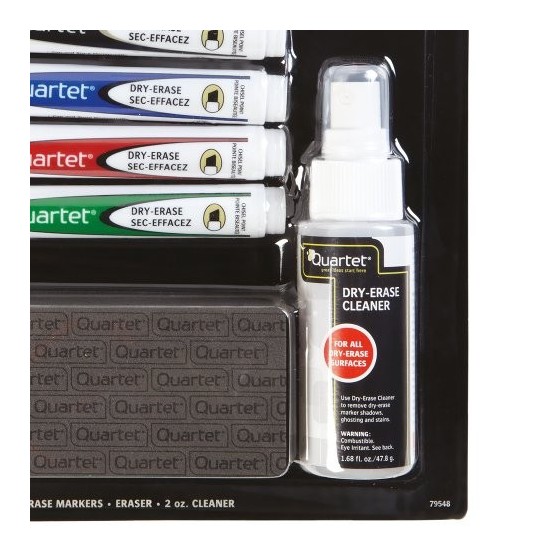 KIT PIZARRA BLANCA (4 ROTULADORES, BORRADOR, SPRAY LIMPIADOR) NOBO 1903798