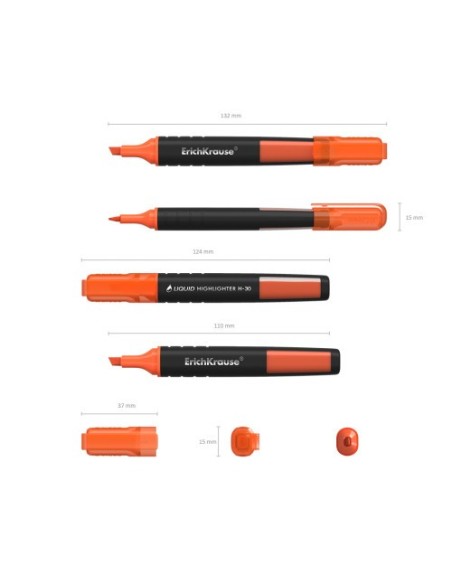 MARCADOR FLUORESCENTE LIQUID H-30 NARANJA ERICHKRAUSE  47976 (x10 unidades)
