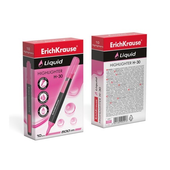MARCADOR FLUORESCENTE LIQUID H-30 ROSA ERICHKRAUSE  47975 (x10 unidades)