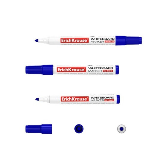MARCADOR PIZARRA BLANCA W-500 AZUL ERICH KRAUSE 12846 (x12 unidades)