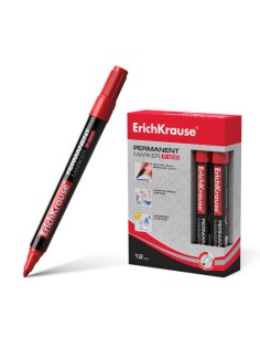 MARCADOR PERMANENTE P-200 ROJO ERICH KRAUSE 4779 (x12 unidades)