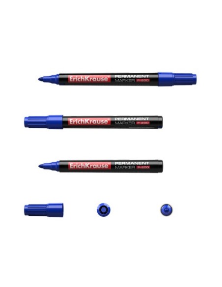 MARCADOR PERMANENTE P-200 AZUL ERICH KRAUSE 4778 (x12 unidades)