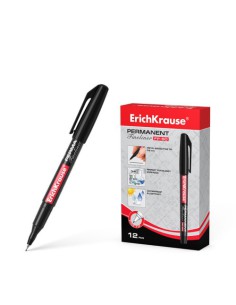 MARCADOR PERMANENTE FP-50 NEGRO ERICH KRAUSE 37068 (x12 unidades)