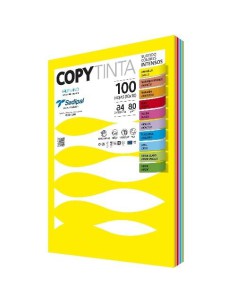 PAQUETE 100 HOJAS A4 80G COLORES SURTIDOS INTENSOS (10 HOJAS X COLOR) FABRIANO 11303