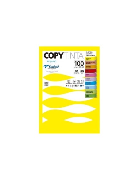 PAQUETE 100 HOJAS A4 80G COLORES SURTIDOS INTENSOS (10 HOJAS X COLOR) FABRIANO 11303
