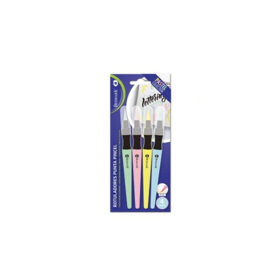 Bismark 329575 rotulador Multi Verde, Azul claro, Rosa, Amarillo 4 pieza(s)