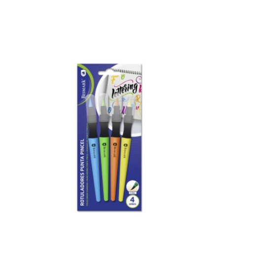 Bismark 328354 rotulador Multi Azul, Verde, Naranja, Amarillo 4 pieza(s)