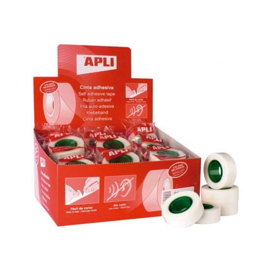 APLI 12533 cinta adhesiva 33 m Invisible (x35 unidades)