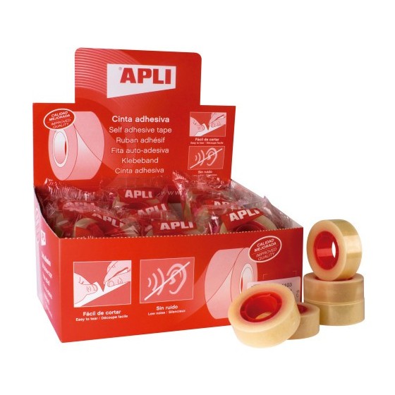APLI 11103 cinta adhesiva 33 m Transparente (x35 unidades)