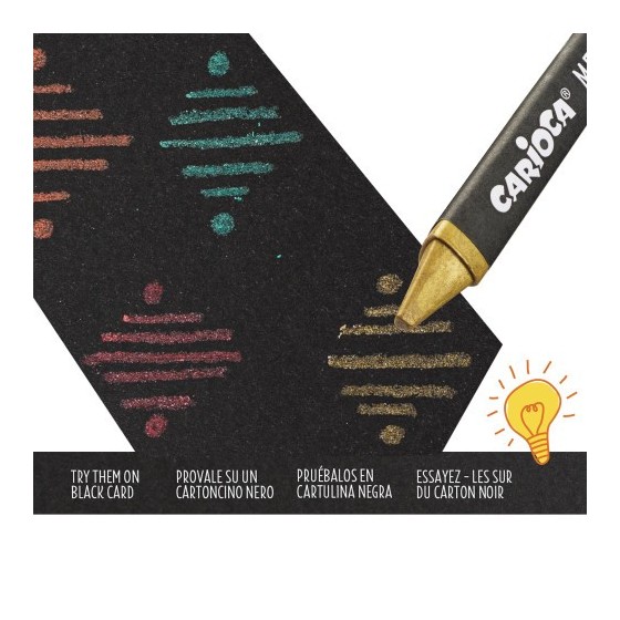 Carioca Ceras Maxi Wax Metallic - 8 Uds