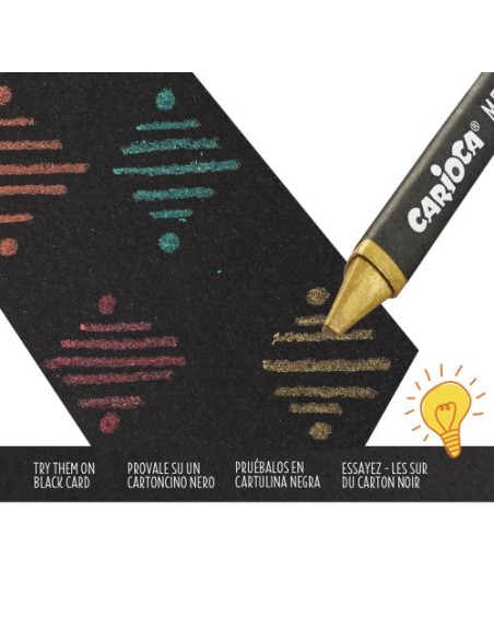 Carioca Ceras Maxi Wax Metallic - 8 Uds