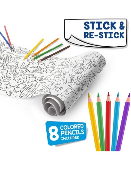 SET COLORING ROLL SEA 200 X 30 CM + 8 LÁPICES CARIOCA 43023