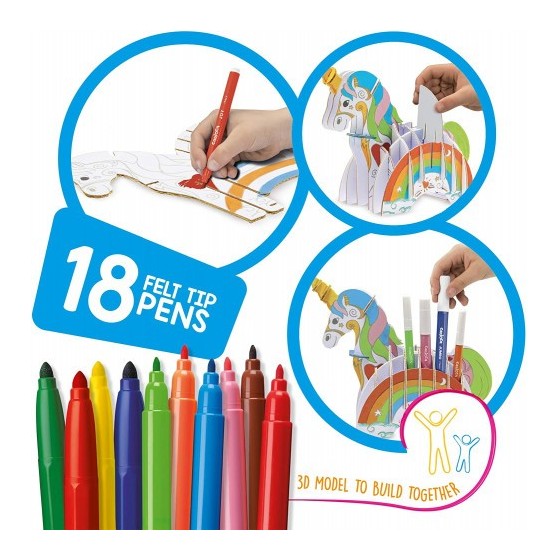 SET CREATE & COLOR UNICORN 3D CARIOCA 42986