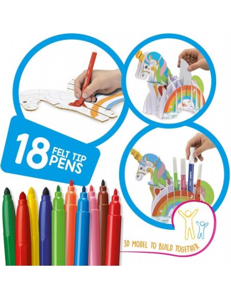 SET CREATE & COLOR UNICORN 3D CARIOCA 42986