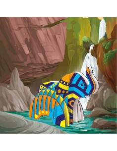 SET  CREATE & COLOR ELEPHANT 3D CARIOCA 42902 2