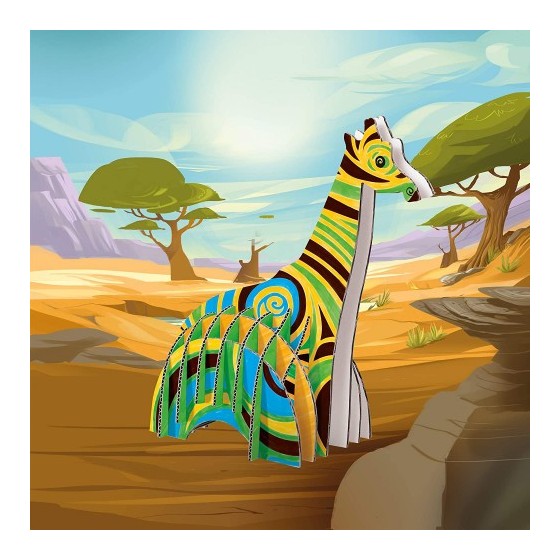 SET  CREATE & COLOR GIRAFFE 3D CARIOCA 42901