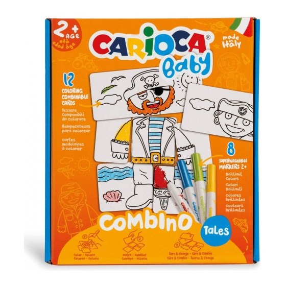 SET BABY COMBINO 2+ TALES + 8 ROTULADORES CARIOCA 42895