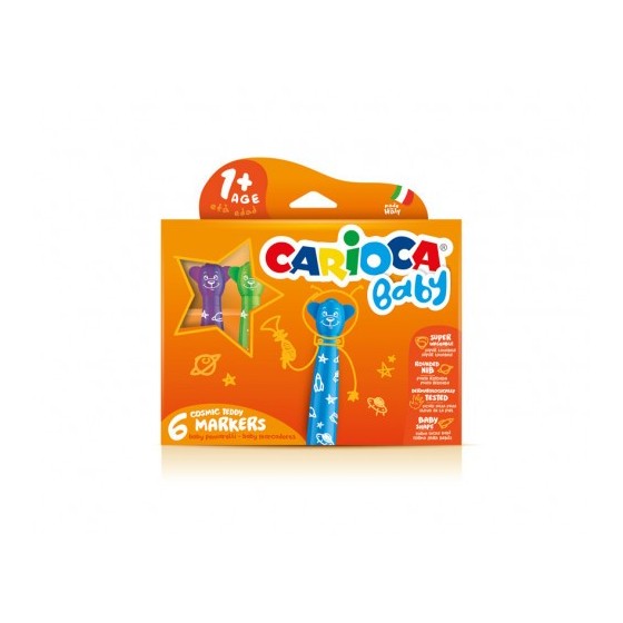 ESTUCHE ROTULADOR BABY TEDDY MARKER 1+ 6 PCS CARIOCA 42815