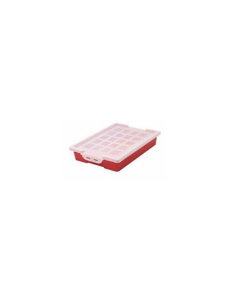 CUBETA PEQUEÑA CON TAPA - ROJO FAIBO 786-03