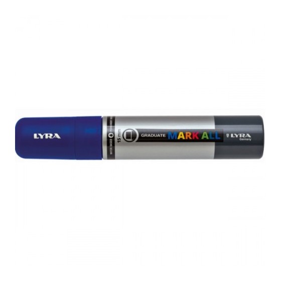 MARCADOR PERMANENTE MARK ALL AZUL OSCURO 15 MM LYRA GROOVE L6840050