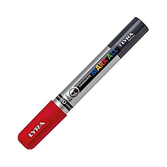 MARCADOR PERMANENTE MARK ALL ROJO 2 MM LYRA GROOVE L6820018