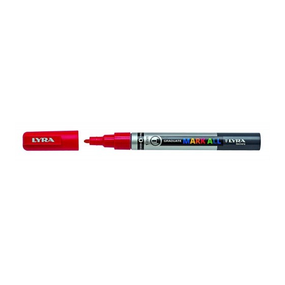MARCADOR PERMANENTE MARK ALL ROJO 1 MM LYRA GROOVE L6810018