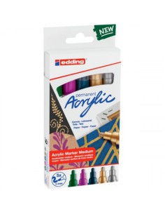 PACK 5 MARCADORES ACRÍLICOS TRAZO 2-3. FESTIVO. COLORES: 904, 910, 933, 924 Y 923. EDDING 5100-5-S-999 2