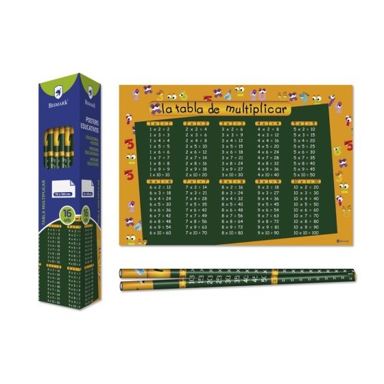 Bismark Poster Tablas De Multiplicar 70 x 100 сm