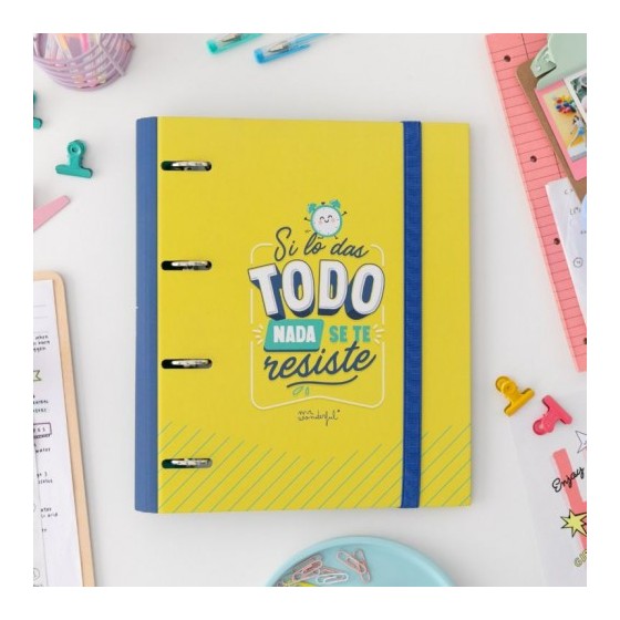 CARPETA CON ANILLAS - SI LO DAS TODO, NADA SE TE RESISTE MR