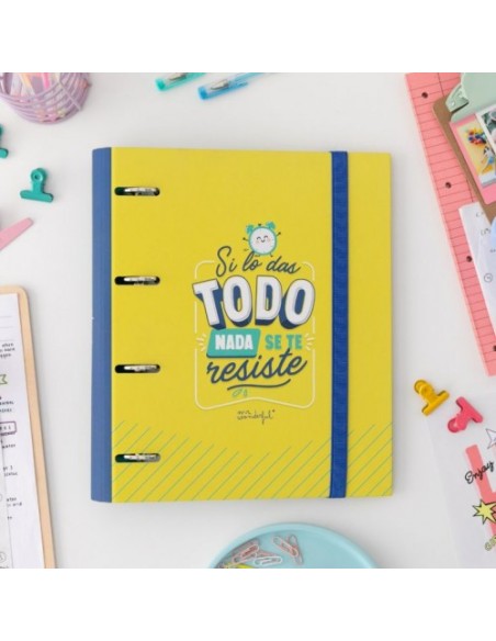 CARPETA CON ANILLAS - SI LO DAS TODO, NADA SE TE RESISTE MR