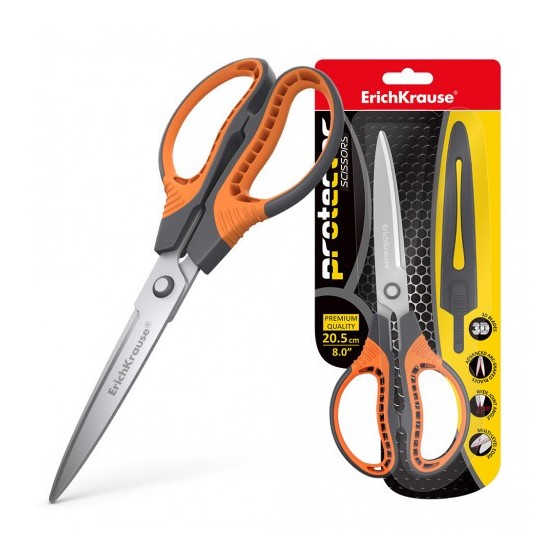 ErichKrause Protector Universal Corte recto Gris, Naranja, Acero inoxidable