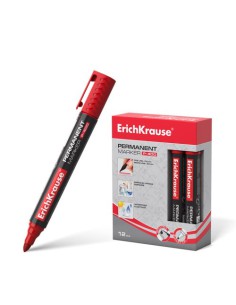 ErichKrause P-400 marcador 1 pieza(s) Punta redonda Rojo (x12 unidades)