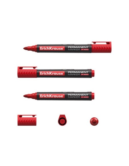 ErichKrause P-400 marcador 1 pieza(s) Punta redonda Rojo (x12 unidades)