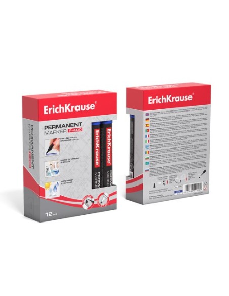 ErichKrause P-400 marcador 1 pieza(s) Punta redonda Azul (x12 unidades)