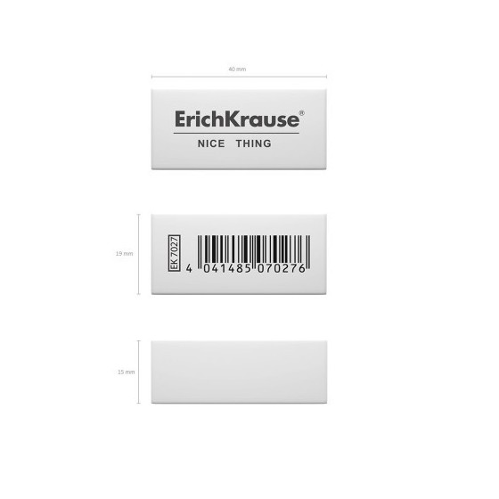 ErichKrause Nice Thing goma Caucho termoplástico (TPR) Blanco 1 pieza(s) (x36 unidades)