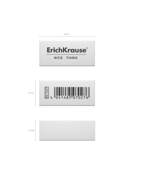 ErichKrause Nice Thing goma Caucho termoplástico (TPR) Blanco 1 pieza(s) (x36 unidades)