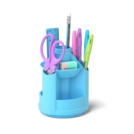 ErichKrause Mini Desk porta lápices Plástico Azul