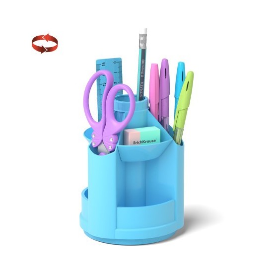 ErichKrause Mini Desk porta lápices Plástico Azul