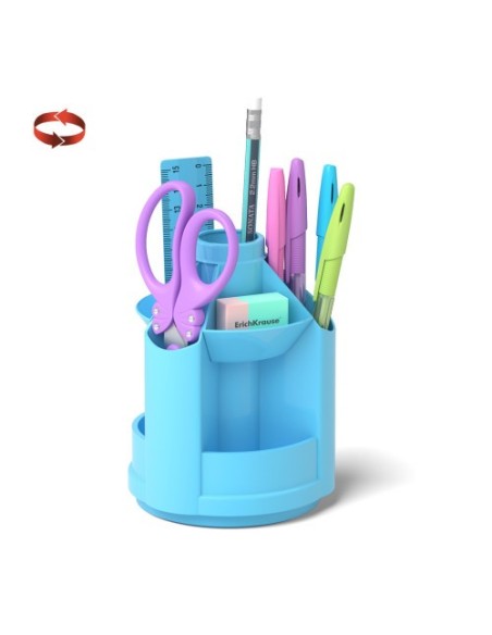 ErichKrause Mini Desk porta lápices Plástico Azul