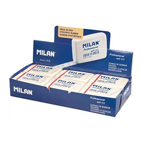 CAJA 12 GOMAS PROFESSIONAL SOFT 412, ENVUELTAS INDIVIDUALMENTE NUEVO MILAN CMM412CF