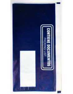 CAJA DE 1000 SOBRES PACKING LIST 225X122MM VENTANA DERECHA IMPRESO AZUL/BLANCO 402640