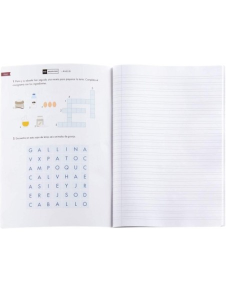 CUADERNO GRAPADO A4 50HOJAS PAUTA 2,5MM MR CON EJERCICIOS RUBIO MIQUELRIUS 8146