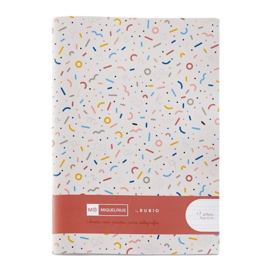 CUADERNO GRAPADO 4º 32HOJAS PAUTA 4MM MR CON EJERCICIOS RUBIO MIQUELRIUS 8142